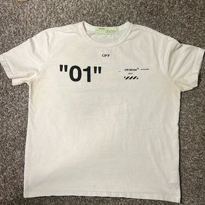 Off-White "FOR ALL" White "01" Shirt "DIAGONALS" Design
(2017 Seasonal Edition)
